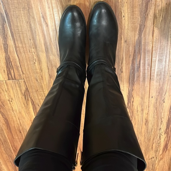 Bandolino Coloradee Black Leather Harness Riding Boots 10 Classic Equestrian - Picture 9 of 9